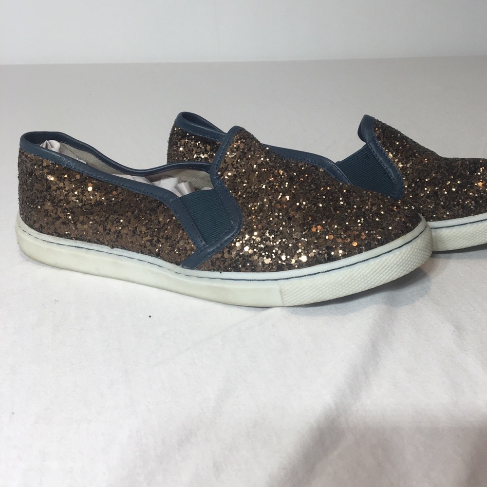 Boden bronze glitter slide on shoes